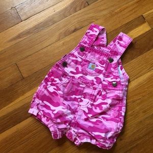Carhartt pink camouflage shortalls